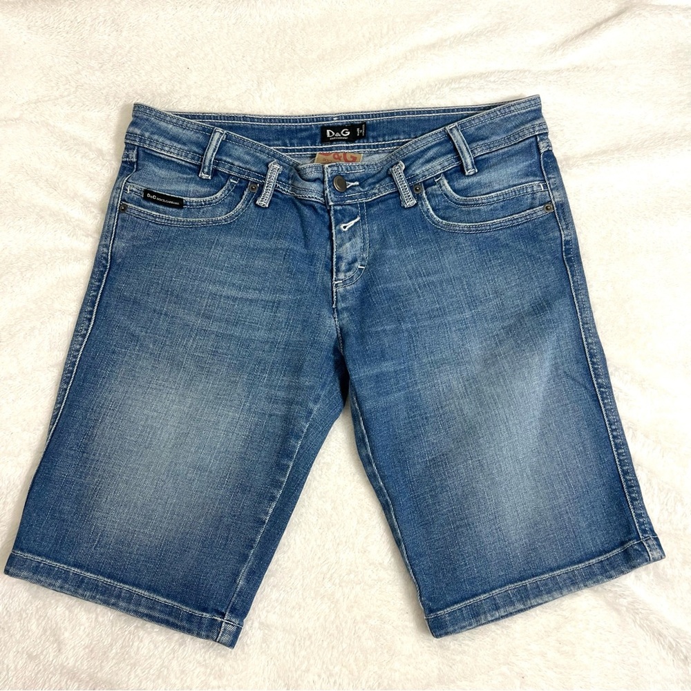 Dolce & Gabbana Vintage Y2K Bermuda Length Denim Jean Shorts Size 29